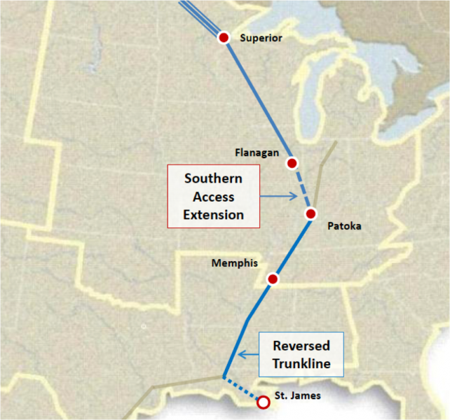 The Trunkline Section That Will Be Converted Between Patoka And Boyce LA Solid Blue Line On Map New Pipeline To Built The Trunkline Section That Will Be Converted Between Patoka And Boyce LA Solid Blue Line On Map New Pipeline To Built